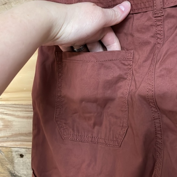 Vanilla Star size small high-rise rust color bag shorts with pork chop pockets - Picture 6 of 11